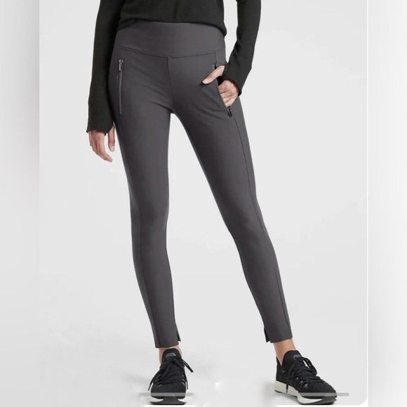 Athleta‎ Stellar Tight Leggings Anthracite Grey Size Medium - Picture 1 of 9